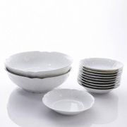 Dessert service Limoges L&Cie Lafarge 12 pieces white porcelain years