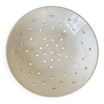 Country plate in ivory earthenware from Sarreguemines, serving dish 1900