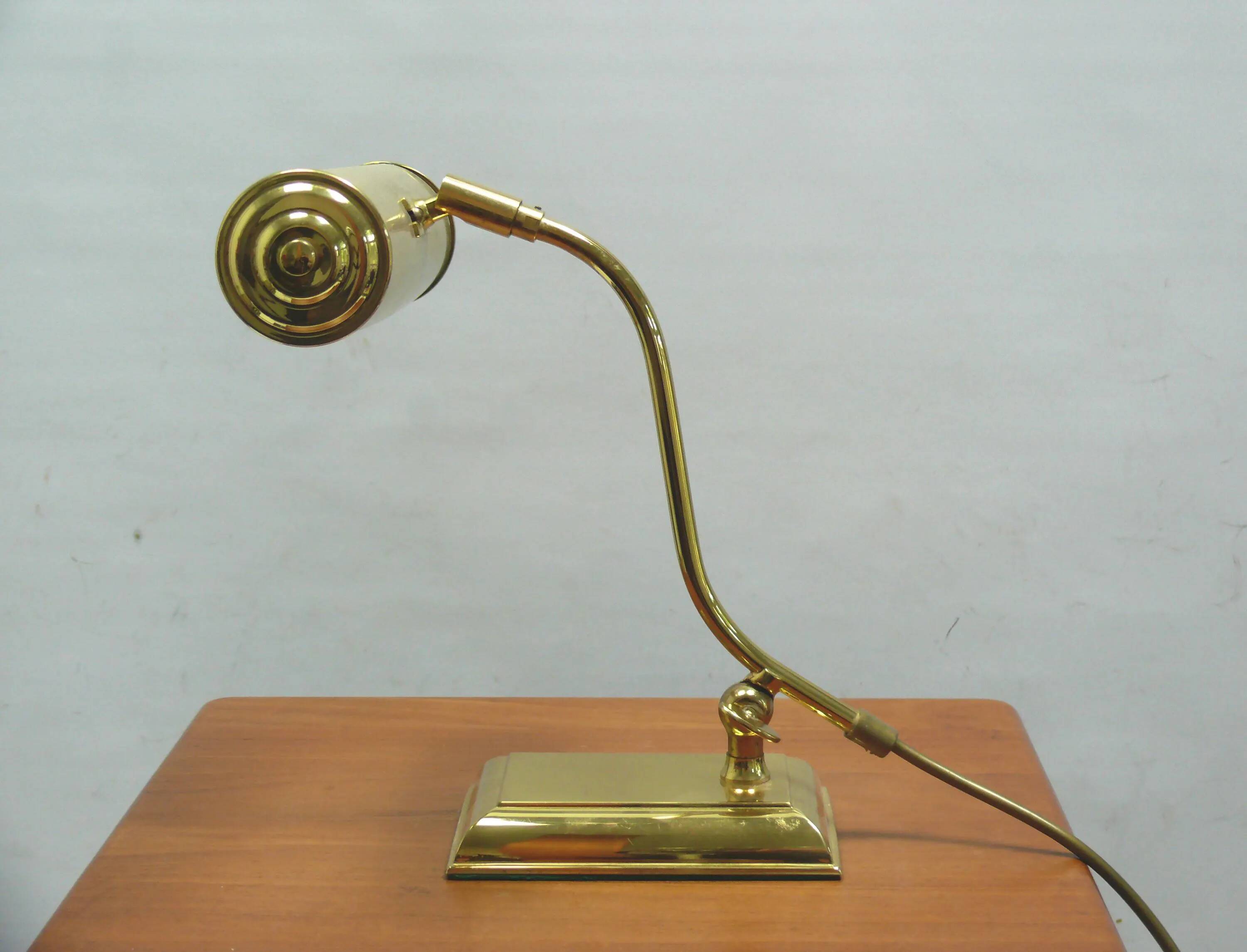 Lampe de piano en laiton, Sölken, années 1970
