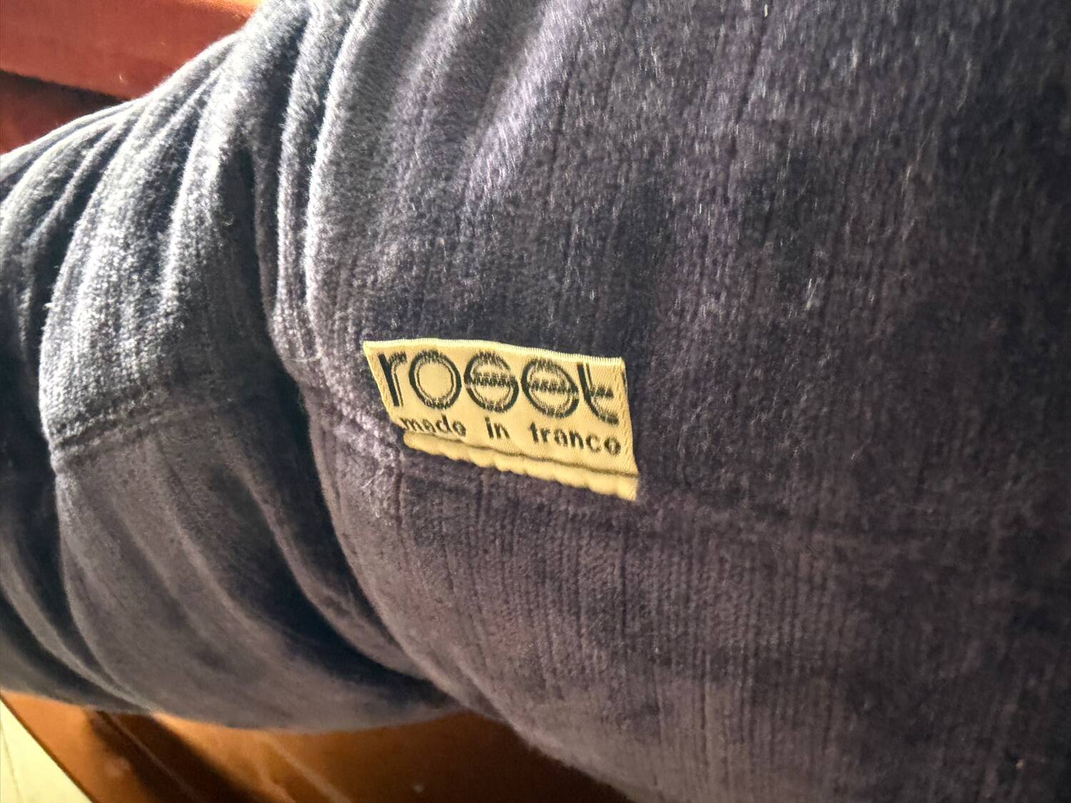 Line Roset Marsala purple velvet armchair