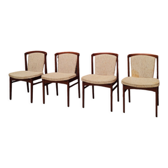 Four mid century dining table chairs