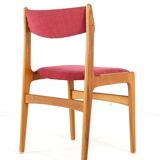 Set van 4 stoelen Erik Buch model 89 'Tjele'