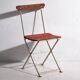 Antique red folding garden chairs (circa 1920). Set of 4 pieces