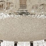 Murano glass chandelier with 17 frosted glass shades by Barovier and Tosso, Italy 1970s