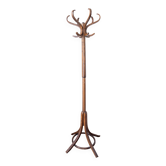 Baumann swivel parrot coat rack, dark wood.