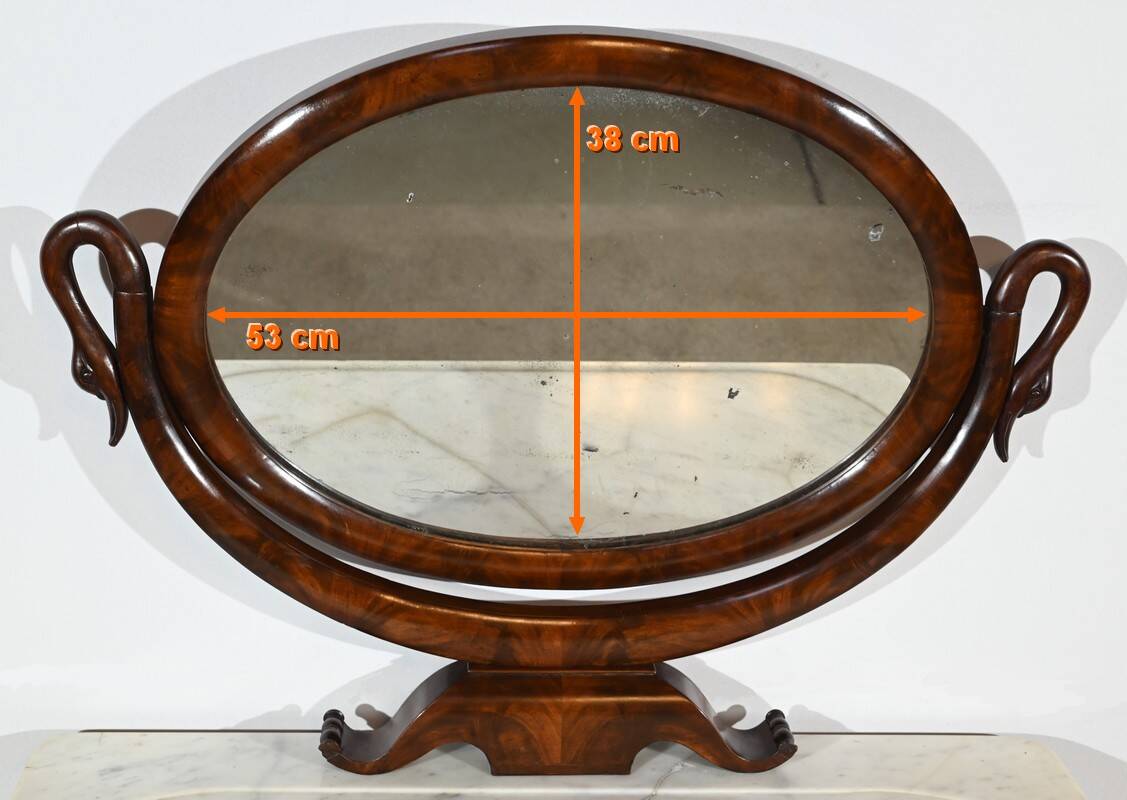 Burl Mahogany Dressing Table, Restoration Period – Early 19th Century