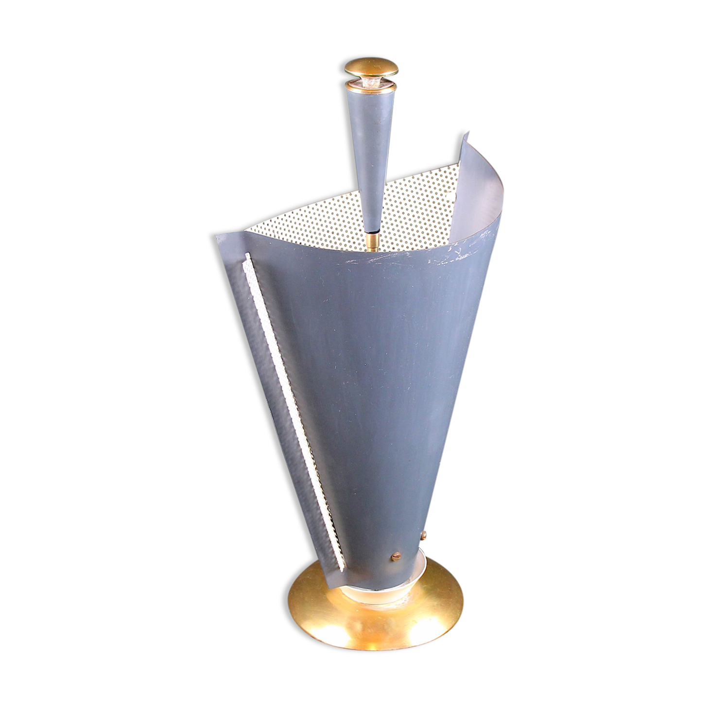 Umbrella holder, brass and pierced metal, France