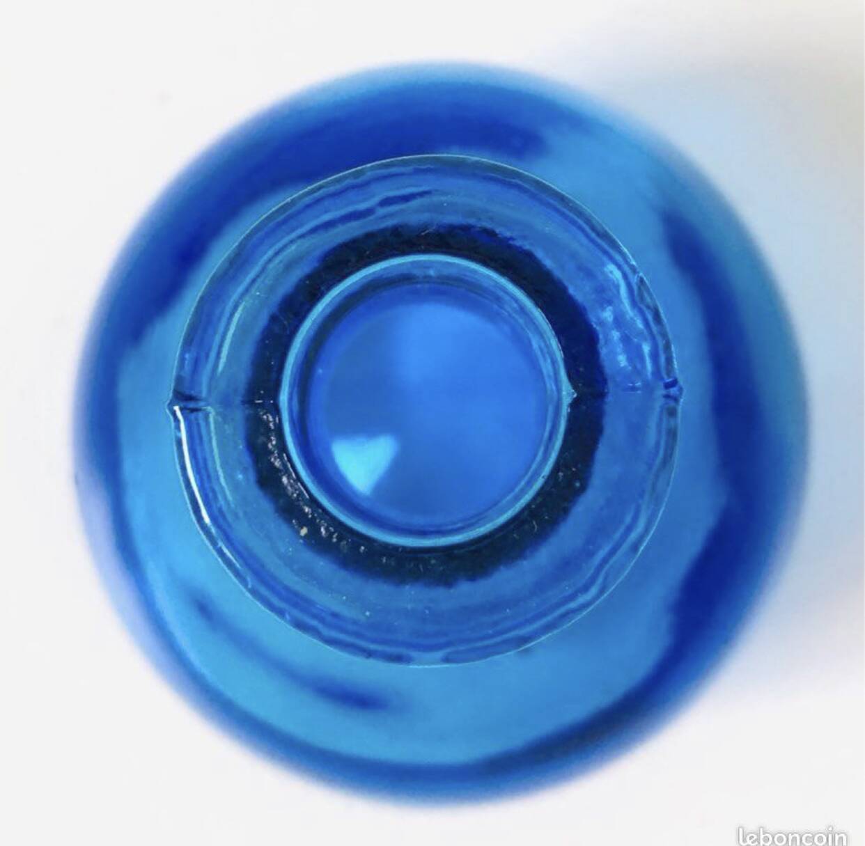 Blue glass vase