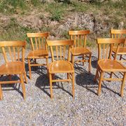 6 bistro chairs, light colour