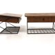 Set of 2 wall shelves in teak, Sweden, 1950.