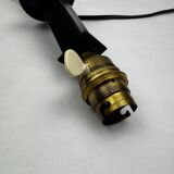 Black wrought iron lamp base, in the style of Jean-Pierre Ryckaert, circa 1950-1960