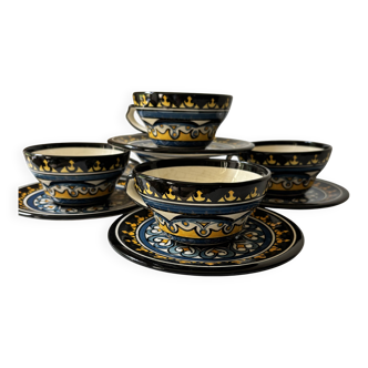 Set of 5 Saint Jean de Bretagne earthenware lunches