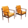 Deux chaises danoises "341" des années 1970 en palissandre et cuir par Arne Vodder pour Sibast