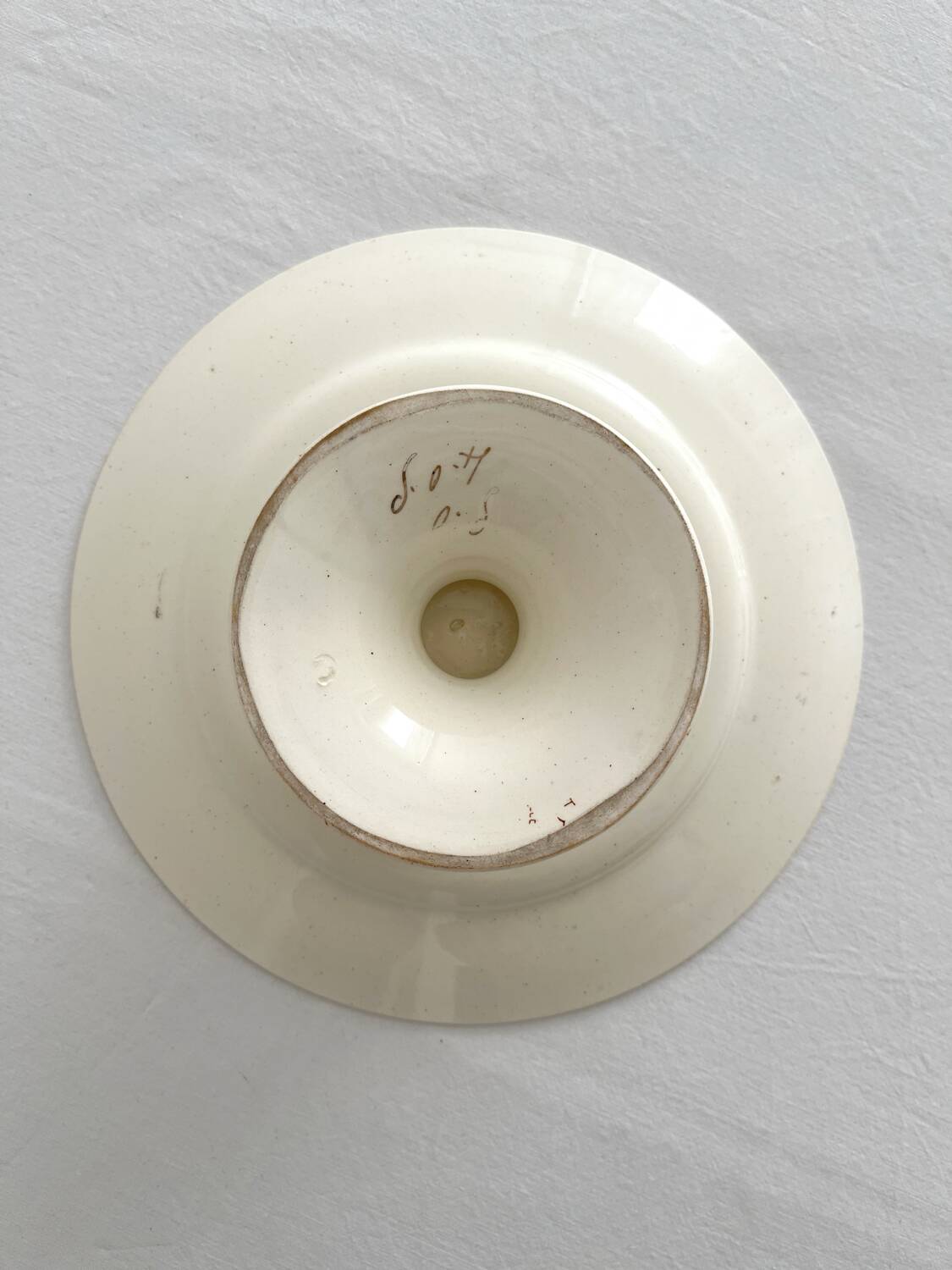 Low polychrome ironstone compote dish "Poppy" KG Lunéville