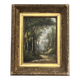 French school, HST animated landscape Barbizon signed late 19th century