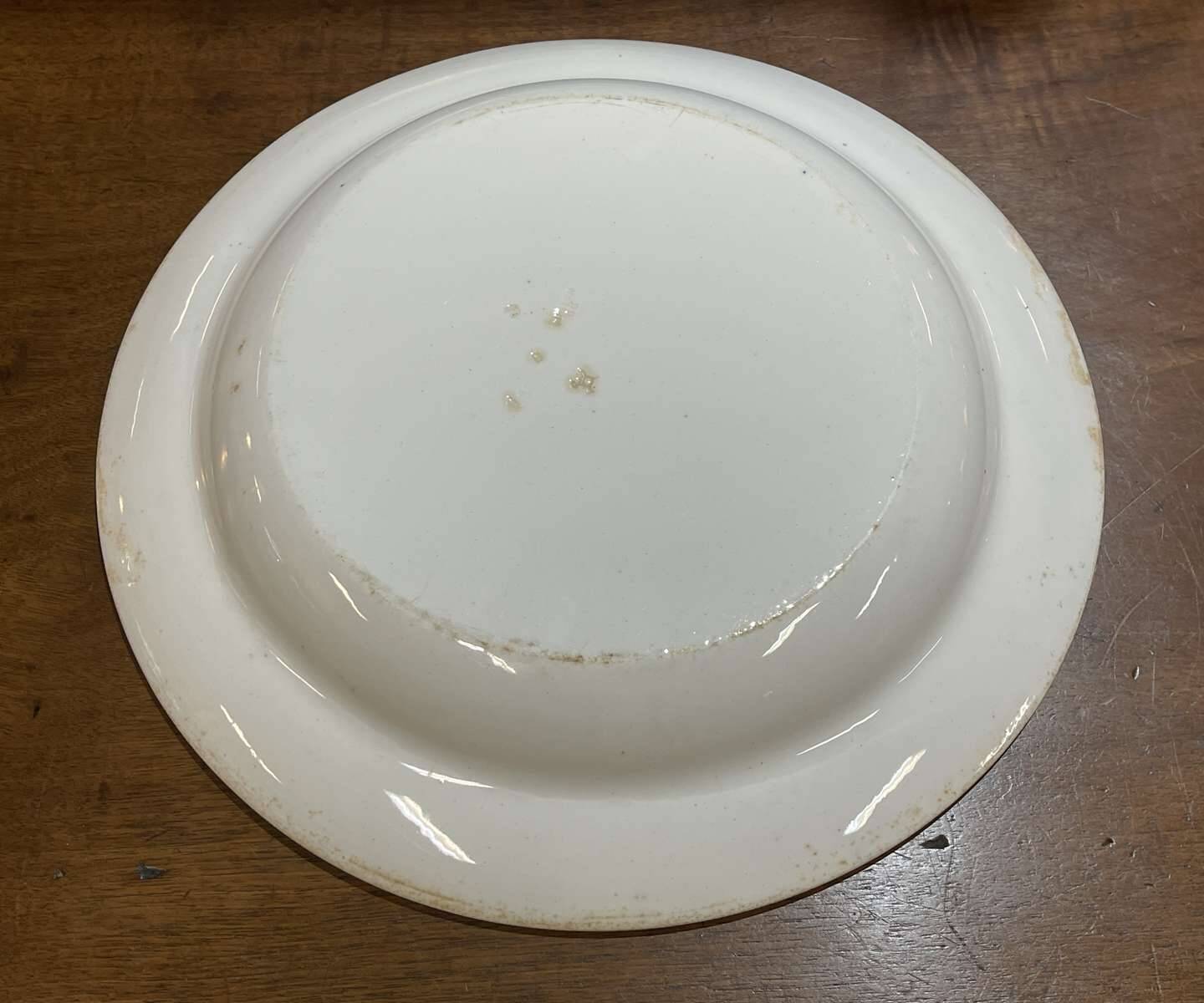 Minton English porcelain round dish, Florentine pattern
