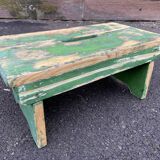 primitive footrest curved wood bistro bentwood farmhouse painted wood Shabby chic French vintage farme