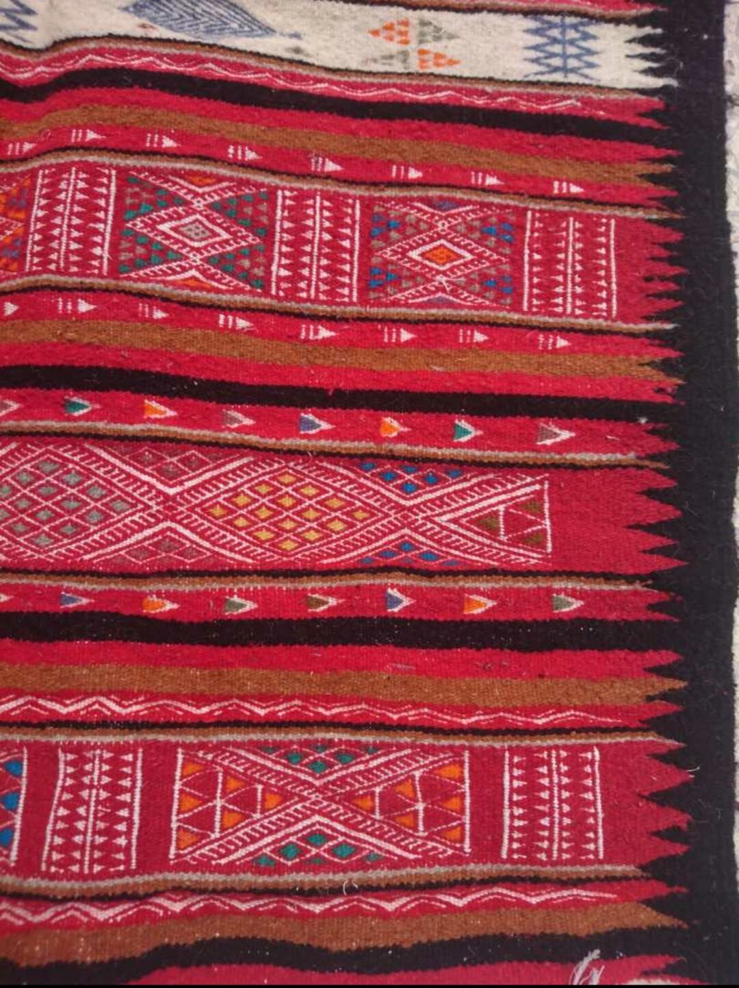Kilim multicolore en laine 85x155cm
