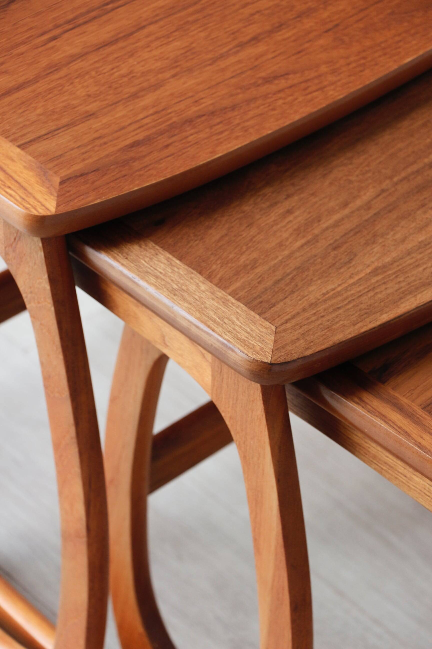 Vintage Teak Nesting Tables – 1960s Design | Nathan Furniture
