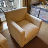 Pair of armchairs inspired by Jean-Michel Frank