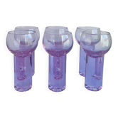 Set of 6 Alexandrit glasses designed by Sergio Asti for Arnolfo di Cambio