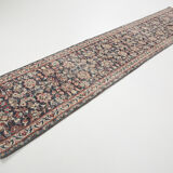 3x12 Persian Navy Blue Runner Rug, 80x378Cm