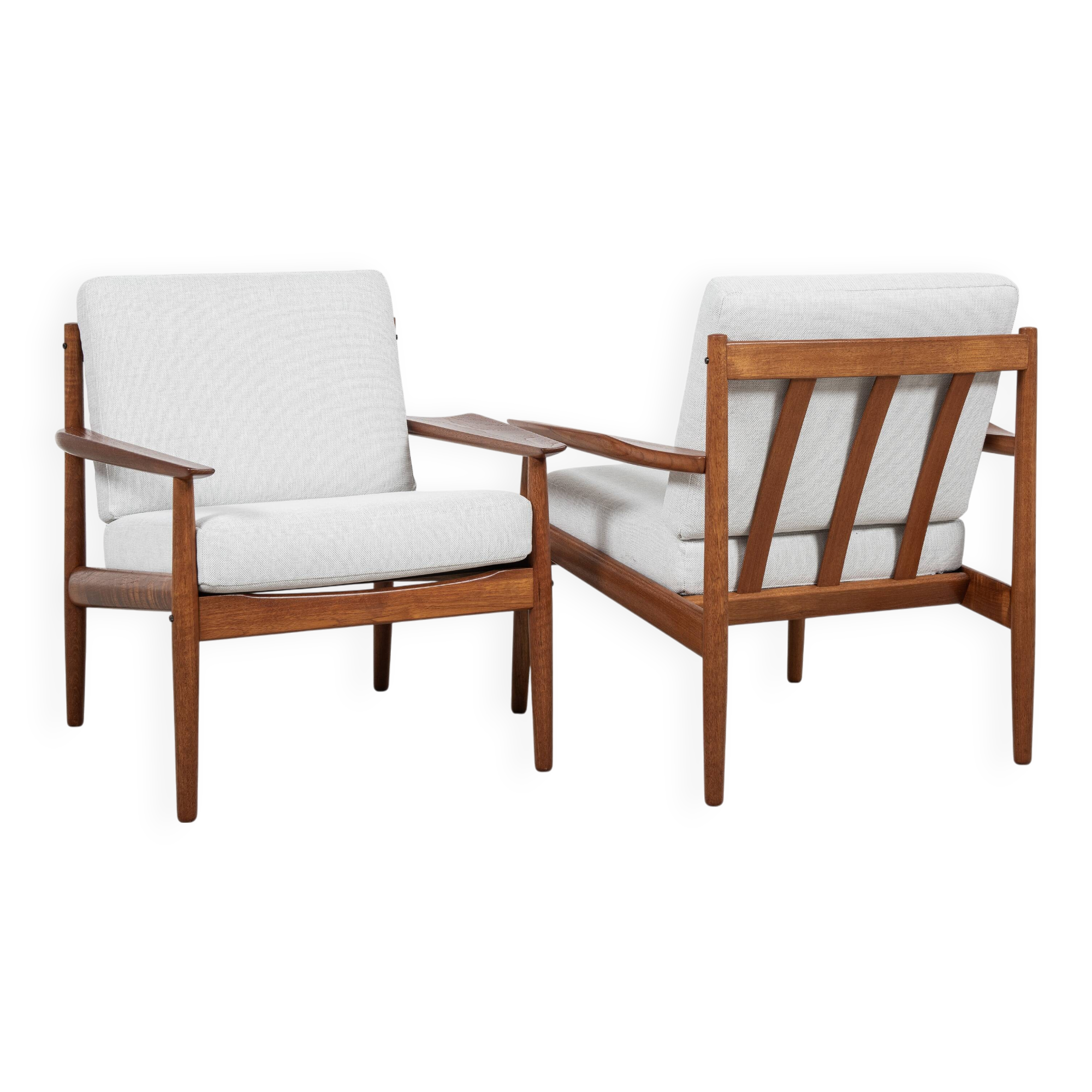 Midcentury Danish pair of easy chairs by Arne Vodder for Glostrup 1960s