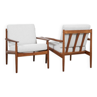 Midcentury Danish pair of easy chairs by Arne Vodder for Glostrup 1960s