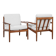 Midcentury Danish pair of easy chairs by Arne Vodder for Glostrup 1960s