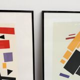 Set of 3 frames with Casimir Malevic lithographs