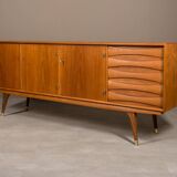 Enfilade en teck par Sven Andersen, Norvège 1950