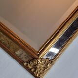Vintage Venetian style beveled mirror with parecloses, 74 cm