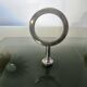 Modernist revolving serving tray, in smoked glass and silver-plated metal, 70.