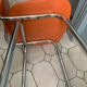 Duo of chair and stool 1970 orange and chromes