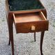Vintage side table from the 30s/50s in beech and mirror top