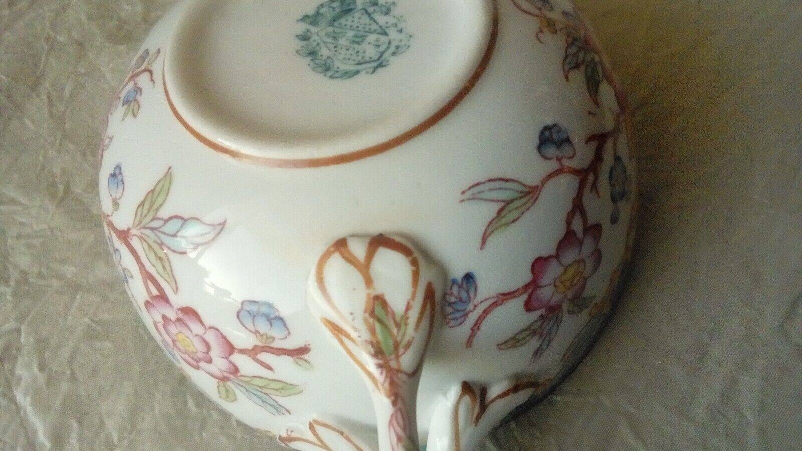 Sarreguemines porcelain tea cup with minton decoration model no. 215 * n3