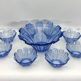 Art Deco Murano glass serving bowl set of 13. Italy 1930s