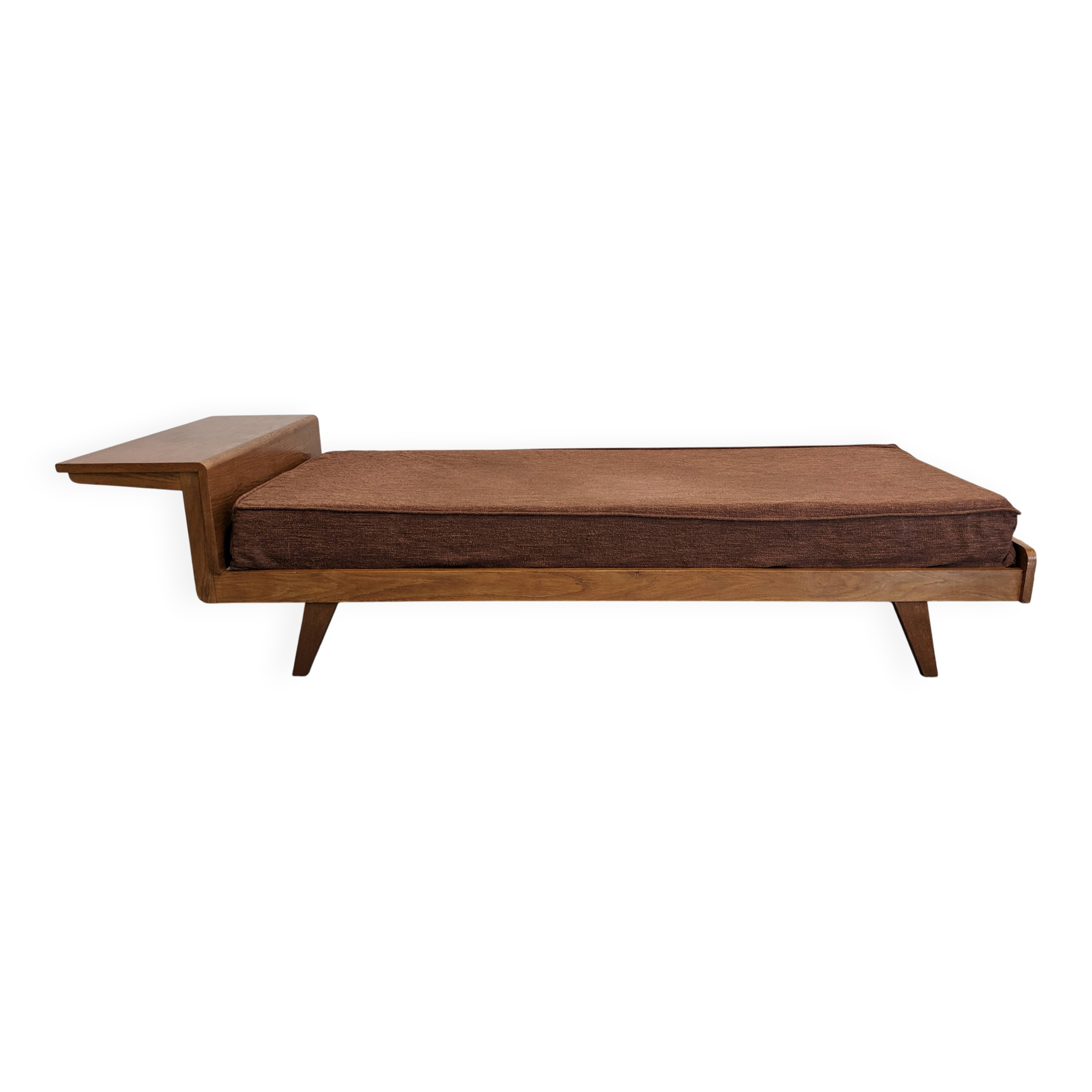 Daybed,  banquette ou lit de repos de style scandinave, France vers 1960