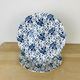 2 English plates blue flowers Royal Tudor Country style bouquet