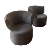 Two armchairs signed Rolf Benz