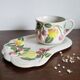 Ensemble mug et plateau barbotine