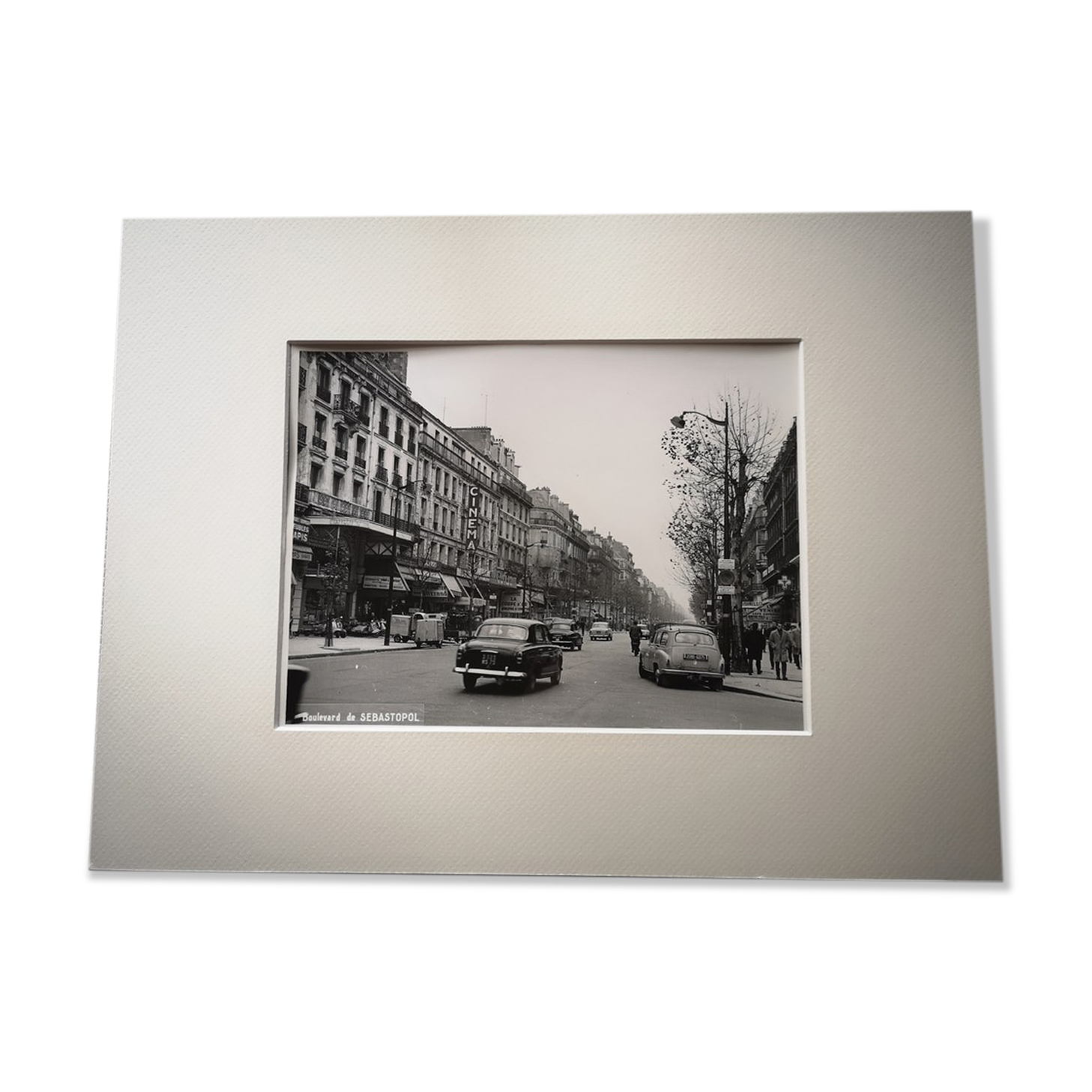 Photograph 18x24cm - Old black and white silver print - Bld Sebastopol - 1950s-60s