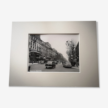 Photograph 18x24cm - Old black and white silver print - Bld Sebastopol - 1950s-60s