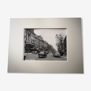 Photographie 18x24cm - Tirage argentique noir et blanc ancien - Bld Sebastopol - Années 1950-60