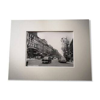 Photographie 18x24cm - Tirage argentique noir et blanc ancien - Bld Sebastopol - Années 1950-60