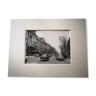 Photographie 18x24cm - Tirage argentique noir et blanc ancien - Bld Sebastopol - Années 1950-60