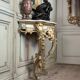 Console de style Louis XV en bois polychrome, vers 1880