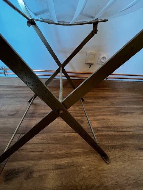 Set of 4 plexiglass folding chairs by Yonel Lebovici and Bernard Berthet 1970