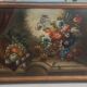 Peinture à l'huile sur toile nature morte aux fleurs, début du XIXe siècle