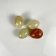 Set of vintage decorative eggs in translucent veined onyx, 1970s